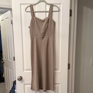Aritzia Beige Midi Dress